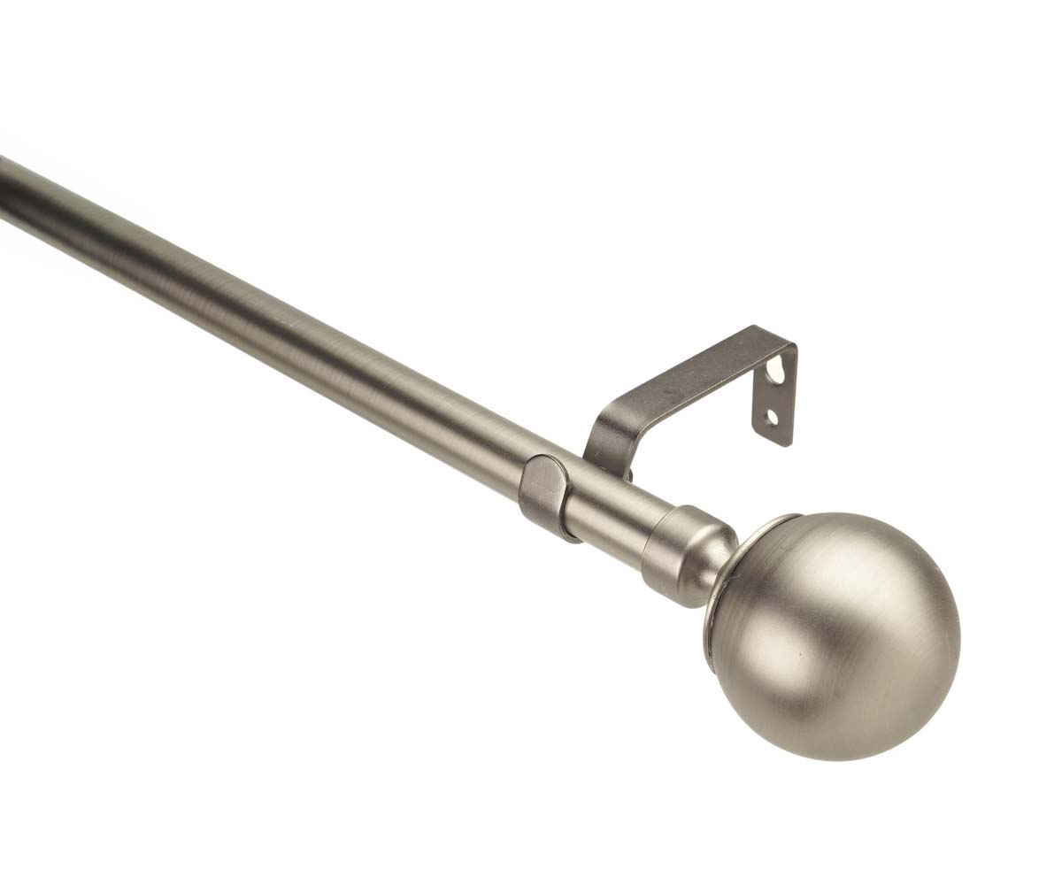 Adjustable Curtain Rod with Decorative Finials